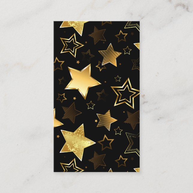 Seamless pattern with Golden Stars Discount Card (Front)