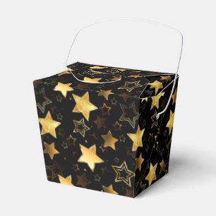 Seamless pattern with Golden Stars Favor Box