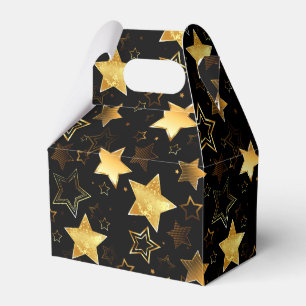 Seamless pattern with Golden Stars Favor Box
