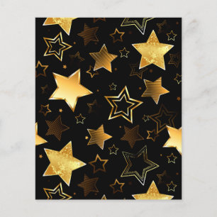 Seamless pattern with Golden Stars Flyer