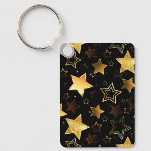 Seamless pattern with Golden Stars Keychain