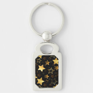 Seamless pattern with Golden Stars Keychain