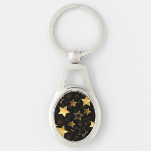 Seamless pattern with Golden Stars Keychain