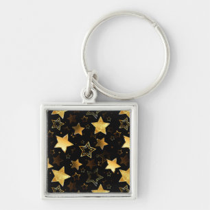 Seamless pattern with Golden Stars Keychain