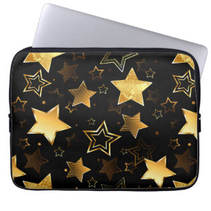 Seamless pattern with Golden Stars Laptop Sleeve