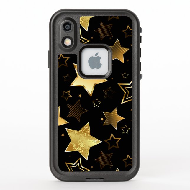 Seamless pattern with Golden Stars LifeProof iPhone Case (Back)