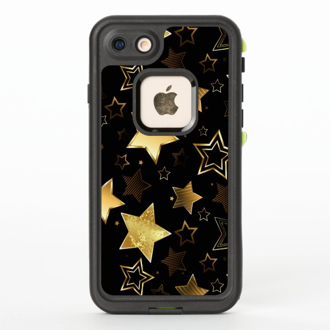 Seamless pattern with Golden Stars LifeProof iPhone Case (Back)
