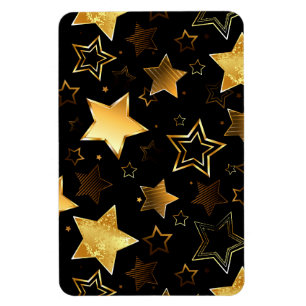 Seamless pattern with Golden Stars Magnet