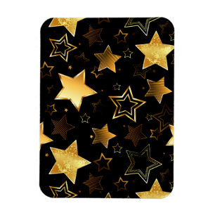 Seamless pattern with Golden Stars Magnet