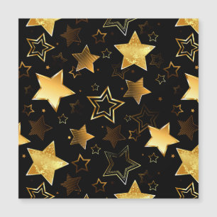 Seamless pattern with Golden Stars Magnetic Invitation