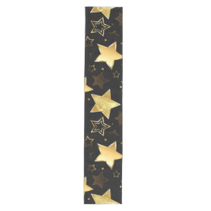 Seamless pattern with Golden Stars Medium Table Runner