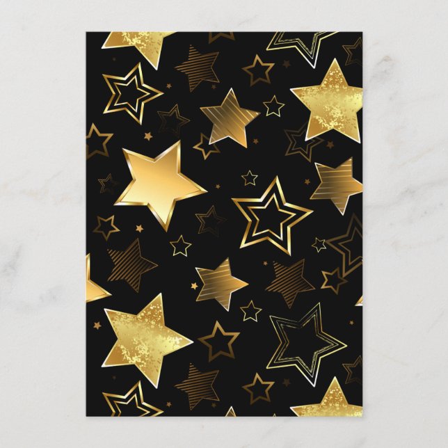 Seamless pattern with Golden Stars Menu (Front)