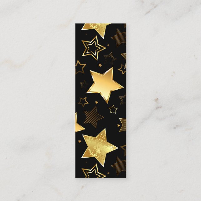 Seamless pattern with Golden Stars Mini Business Card (Front)