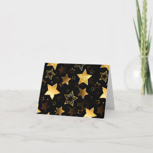 Seamless pattern with Golden Stars Note Card