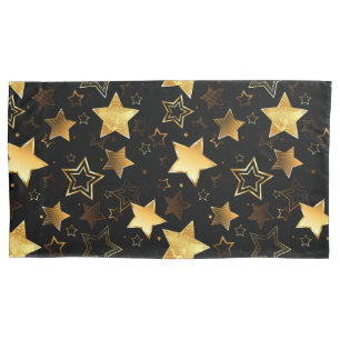 Seamless pattern with Golden Stars Pillowcase