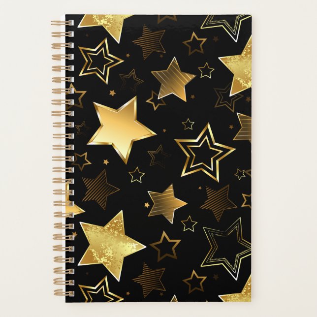 Seamless pattern with Golden Stars Planner (Front)