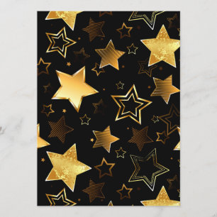 Seamless pattern with Golden Stars Program