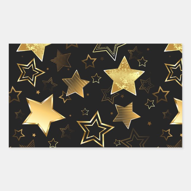 Seamless pattern with Golden Stars Sticker (Front)