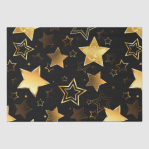 Seamless pattern with Golden Stars Tissue Paper