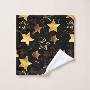 Seamless pattern with Golden Stars Wash Cloth
