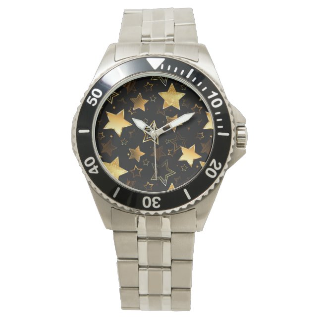 Seamless pattern with Golden Stars Watch (Front)