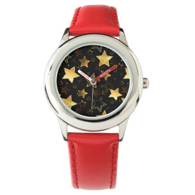 Seamless pattern with Golden Stars Watch (Front)