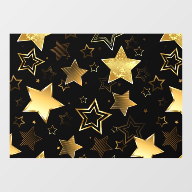 Seamless pattern with Golden Stars Window Cling (Sheet)
