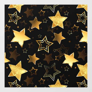 Seamless pattern with Golden Stars Window Cling