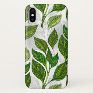 Seamless Pattern with Green Tea Leaves Case-Mate iPhone Case