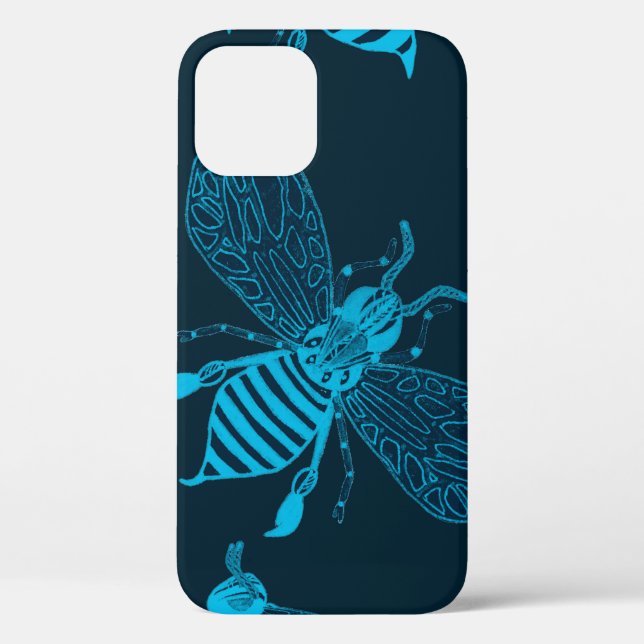 Seamless pattern with hand drawn bees. Fashion ill Case-Mate iPhone Case (Back)