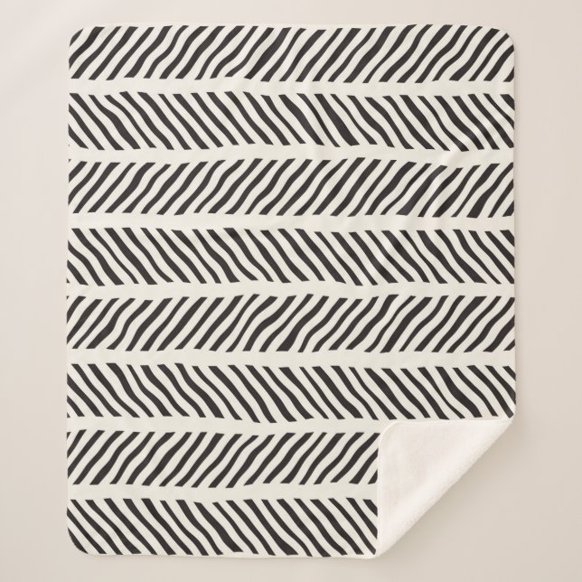 Seamless pattern with hand drawn brush strokes. In Sherpa Blanket (Front)