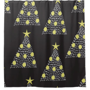 Seamless pattern with hand drawn Christmas trees i
