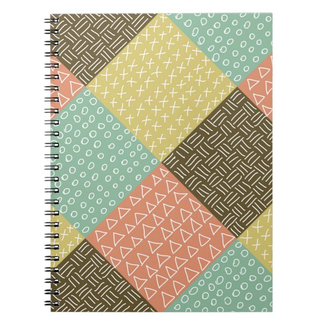  seamless pattern with hand drawn hipster backgrou notebook (Front)