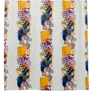 Seamless pattern with hand drawn paint strokes. Ar