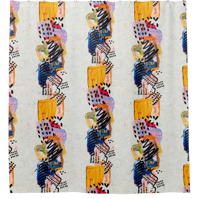 Seamless pattern with hand drawn paint strokes. Ar (Front)