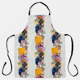 Seamless pattern with hand drawn paint strokes. Ar Apron