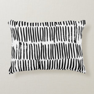 Seamless pattern with hand drawn vertical elements accent pillow