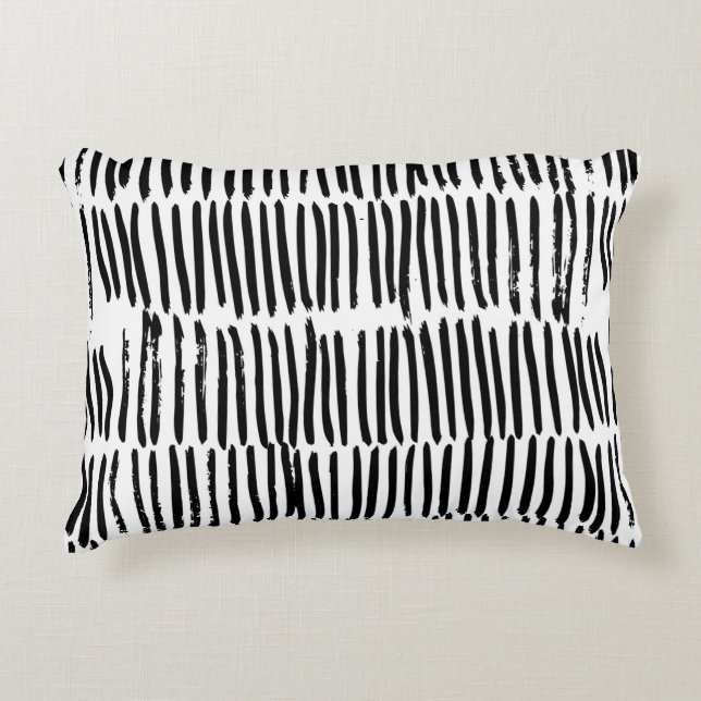 Seamless pattern with hand drawn vertical elements accent pillow (Front)