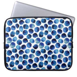 Seamless pattern with hand drawn watercolor stripe laptop sleeve