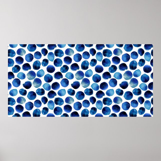Seamless pattern with hand drawn watercolor stripe poster (Front)