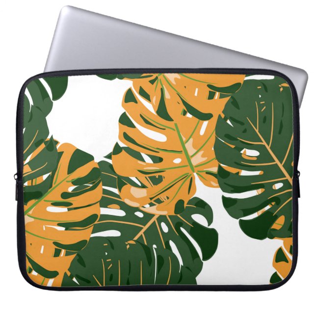 Seamless Pattern with Hawaiian Rainforest. Retro C Laptop Sleeve (Front)
