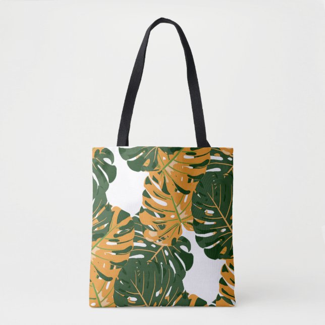 Seamless Pattern with Hawaiian Rainforest. Retro C Tote Bag (Front)