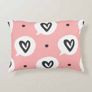 Seamless pattern with hearts. accent pillow