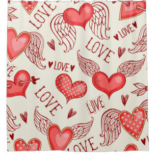Seamless pattern with hearts. Happy Valentine's Da