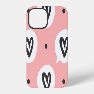 Seamless pattern with hearts. iPhone 12 case