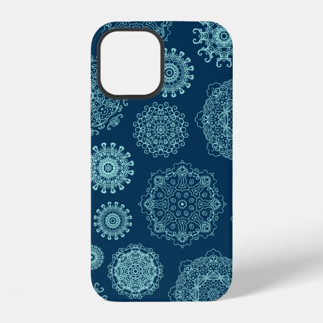 Seamless pattern with laced snowflakespattern,arab iPhone case (Back)