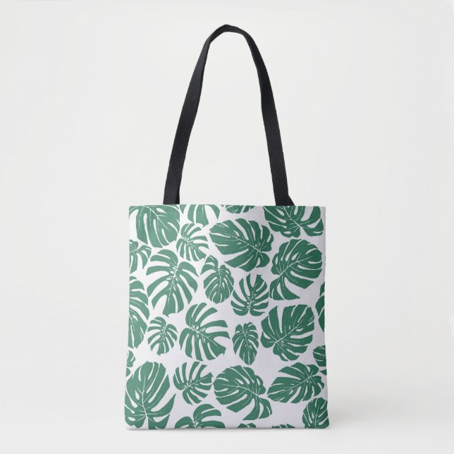 Seamless pattern with leaves of Monstera. Decorati Tote Bag (Front)