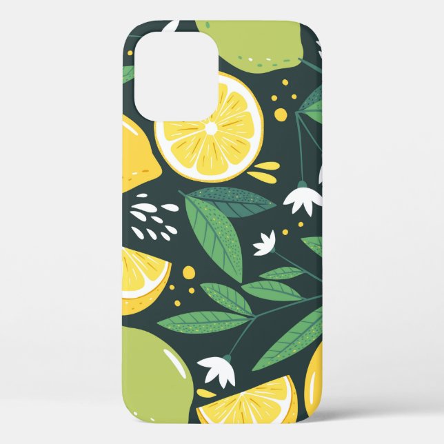 Seamless pattern with lemons. Abstract art print.  Case-Mate iPhone Case (Back)