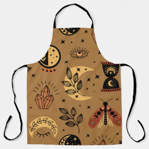 seamless pattern with magical elements apron