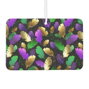 Seamless Pattern with Mardi Gras feathers Air Freshener